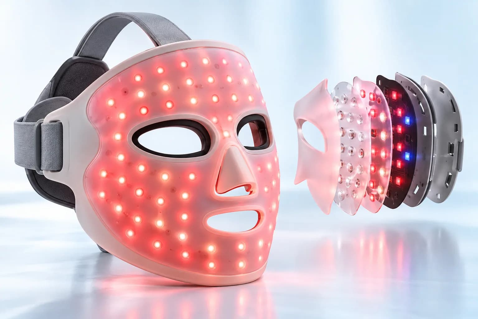 Flexible LED facial mask
